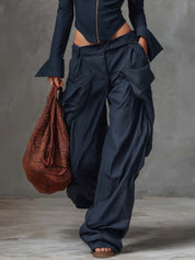 Women's Retro Striped Square-Neck Long-Sleeve Zip-Front Top & Pants Set