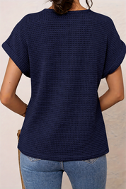 Women's Casual Airy Summer Top with Lace Trim