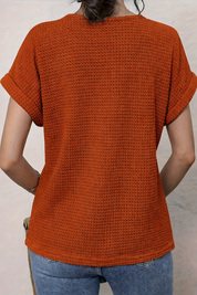 Women's Casual Airy Summer Top with Lace Trim