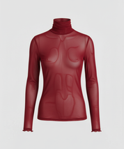 Women's Layered Turtleneck Blouse