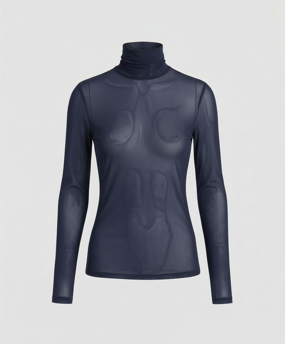 Women's Layered Turtleneck Blouse