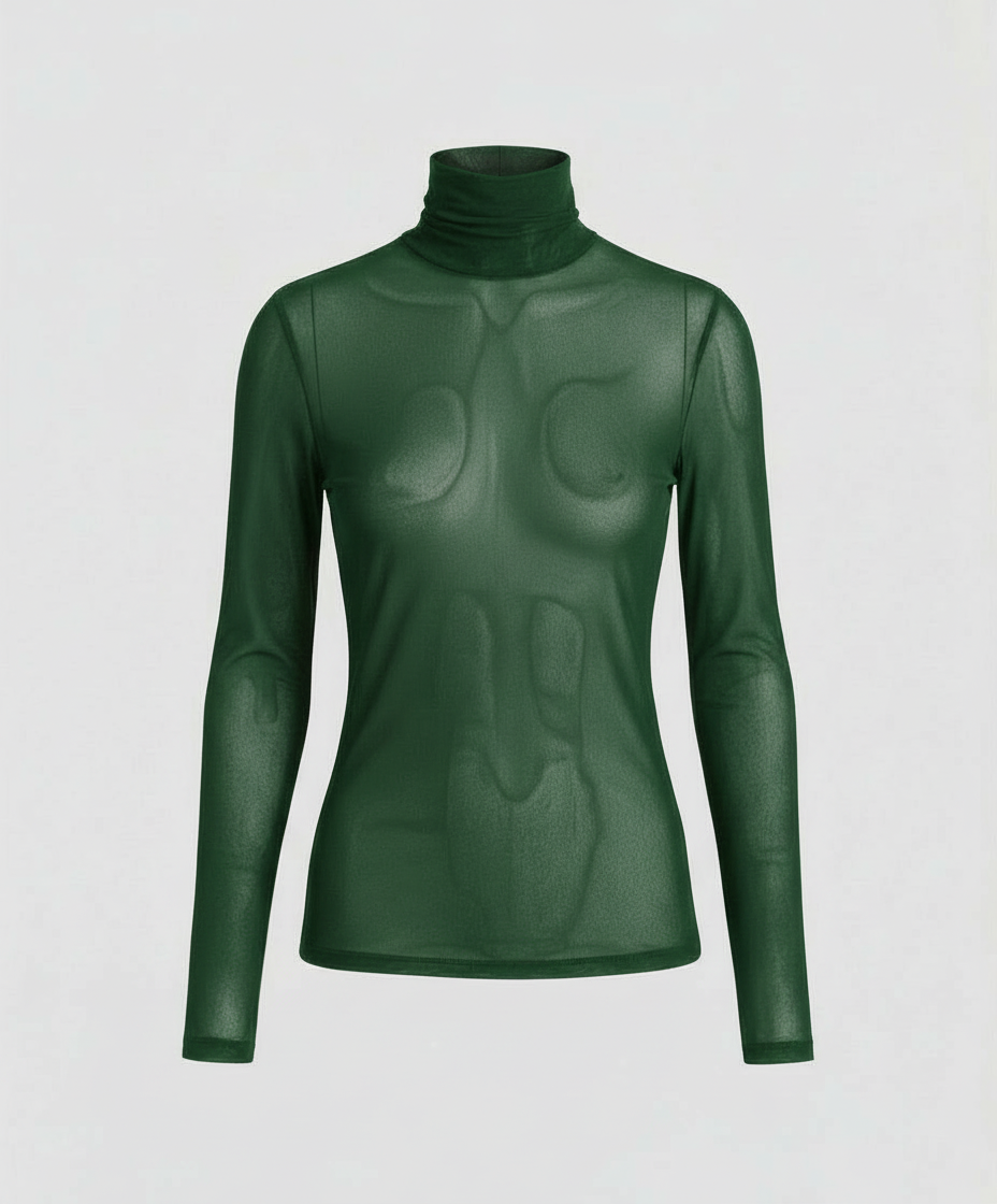 Women's Layered Turtleneck Blouse