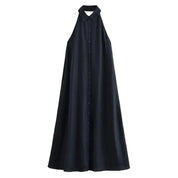 Women's Fresh Halter-Neck Loose Elegant Long Holiday Dress