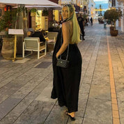 Women's Fresh Halter-Neck Loose Elegant Long Holiday Dress