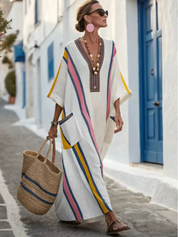 Women's Boho V-Neck Beach Maxi Dress