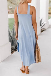Women's Halter Neck Maxi Dress Sleeveless Flowy Casual Loose Fit Summer