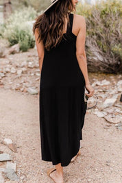 Women's Halter Neck Maxi Dress Sleeveless Flowy Casual Loose Fit Summer