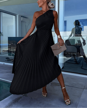 Women's Chic One Shoulder Maxi Wedding Guest Dress