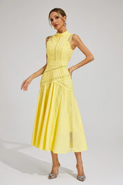 Women's Stunning Summer Flowy Midi Wedding Guest Dress for Weddings and Garden Parties