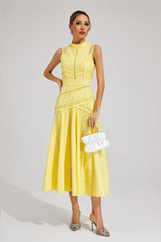 Women's Stunning Summer Flowy Midi Wedding Guest Dress for Weddings and Garden Parties